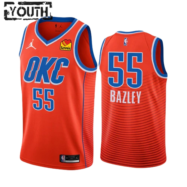 Oklahoma City Thunder Trikot Darius Bazley 55 Jordan 2022-23 Statement Edition Orange Swingman - Kinder